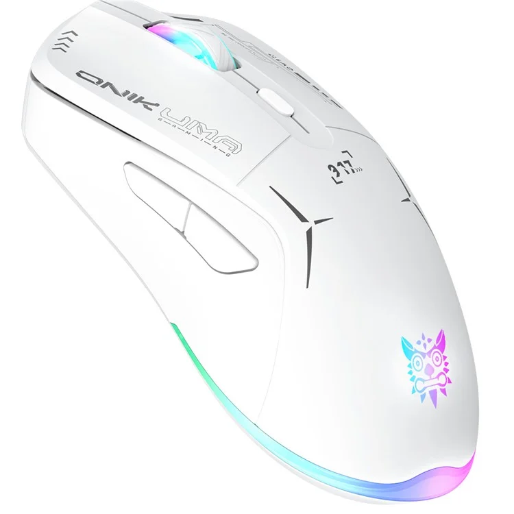 ONIKUMA CW917 Kabelgebundene / 2,4-G-Dual-Mode-Gaming-Maus, ergonomisch, für Computer, Laptop - Weiß