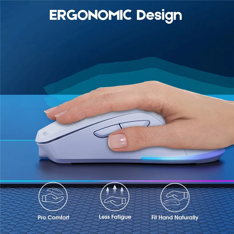 ONIKUMA CW917 Kabelgebundene / 2,4-G-Dual-Mode-Gaming-Maus, ergonomisch, für Computer, Laptop - Weiß
