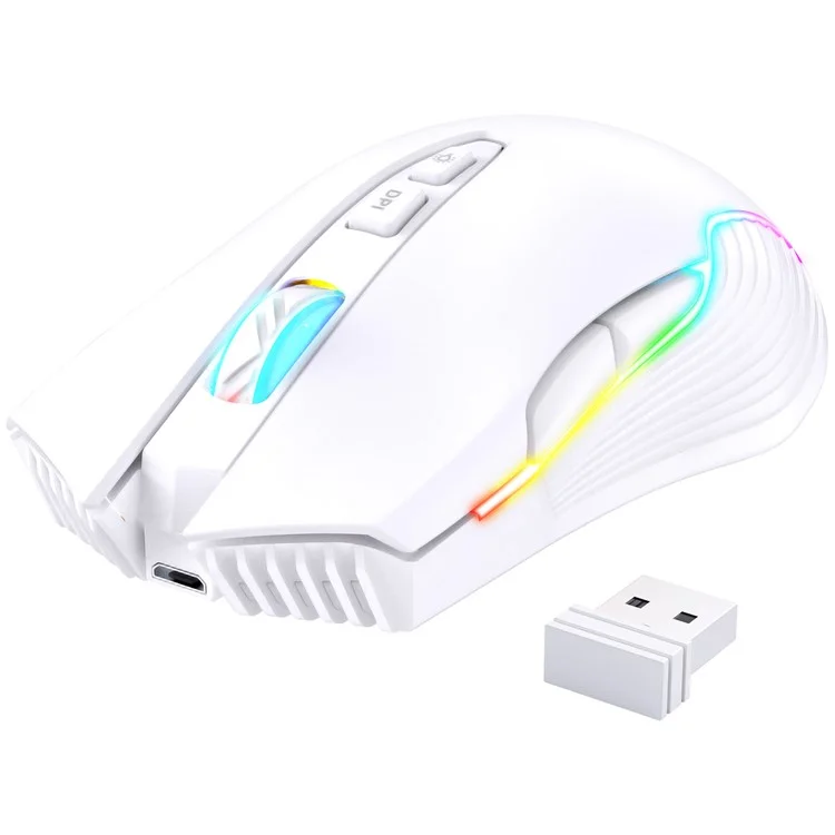 ONIKUMA CW905 Rechargeable 2.4G Wireless Gaming Mouse RGB Light Computer Mice - White