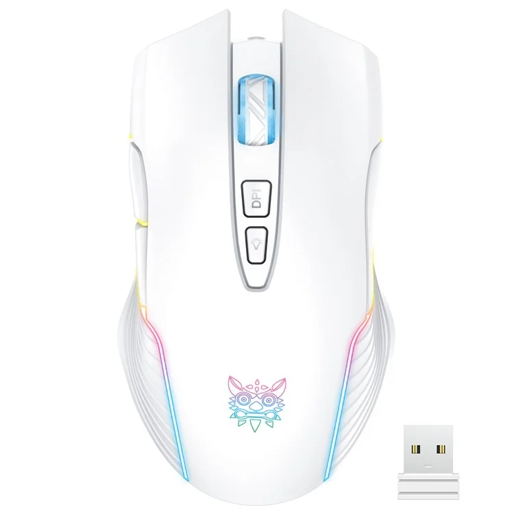 ONIKUMA CW905 Rechargeable 2.4G Wireless Gaming Mouse RGB Light Computer Mice - White