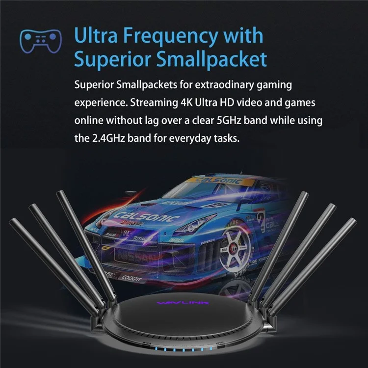 WAVLINK WN531A6 AC2100 Gigabit Ethernet Port WiFi Router Dual Band Wireless Repeater - EU Plug