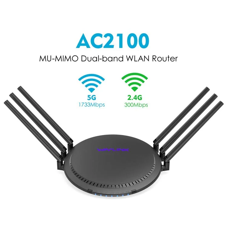 WAVLINK WN531A6 AC2100 Gigabit Ethernet Port WiFi Router Dual Band Wireless Repeater - EU Plug
