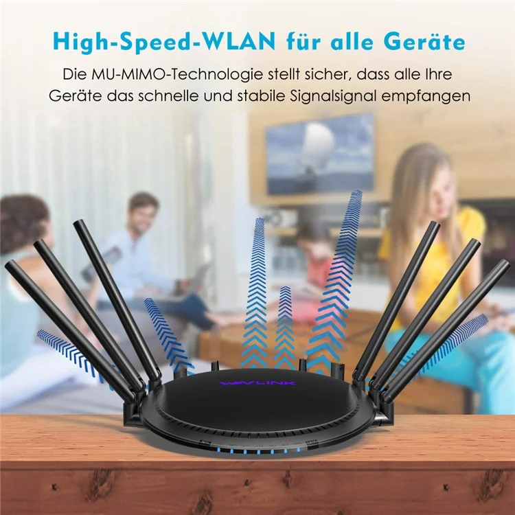 WAVLINK WN531A6 AC2100 Gigabit Ethernet Port WiFi Router Dual Band Wireless Repeater - EU Plug