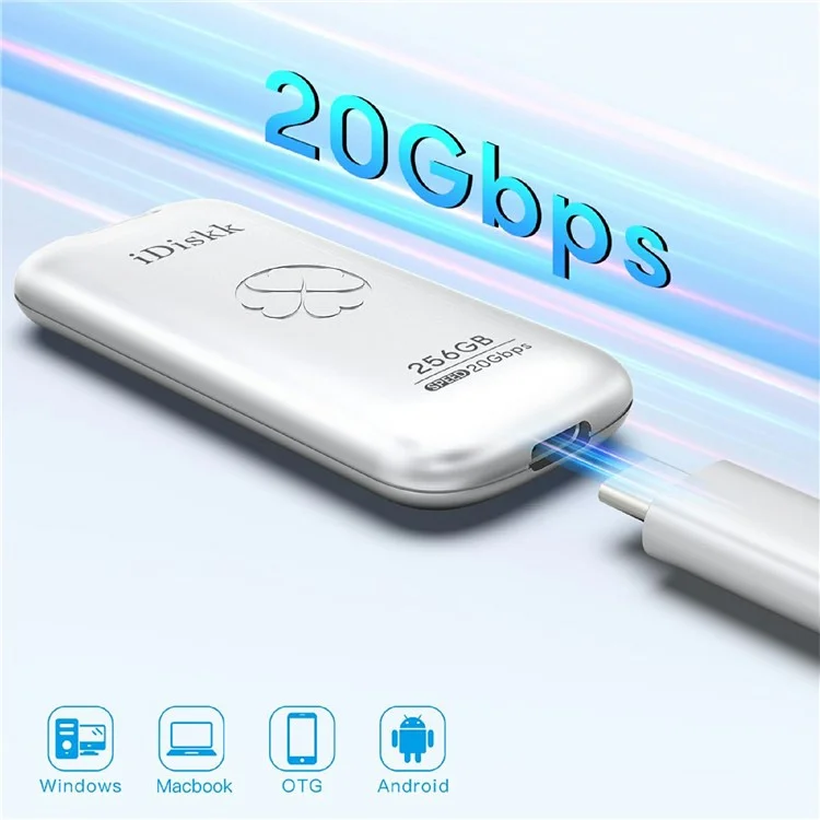 Idiskk 256 gb USB 3.2 Gen 2x2 Hochgeschwindigkeit Externe SSD Für Xbox / PS4 / Mac / Ipad, Lesegeschwindigkeit: 2000mb / s