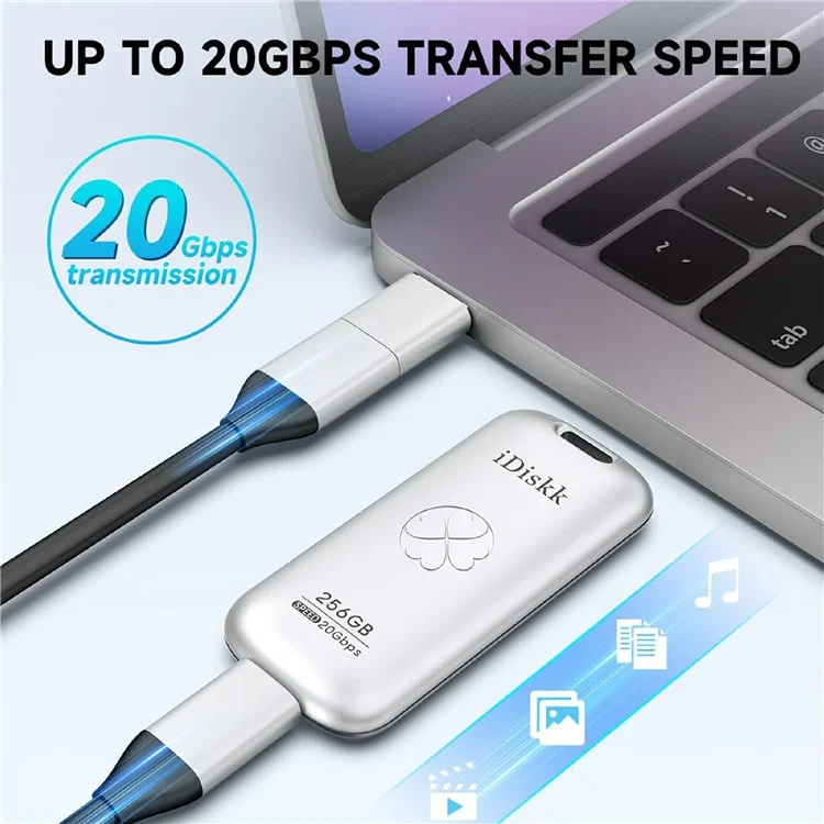 Idiskk 256 gb USB 3.2 Gen 2x2 Hochgeschwindigkeit Externe SSD Für Xbox / PS4 / Mac / Ipad, Lesegeschwindigkeit: 2000mb / s