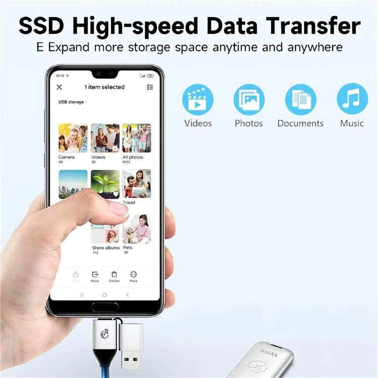 Idiskk 256 gb USB 3.2 Gen 2x2 Hochgeschwindigkeit Externe SSD Für Xbox / PS4 / Mac / Ipad, Lesegeschwindigkeit: 2000mb / s