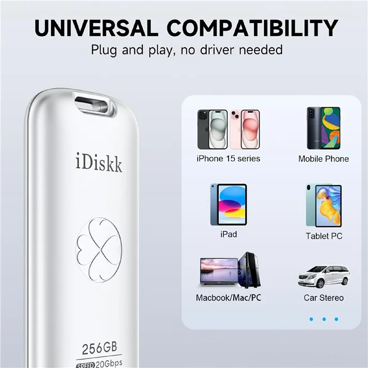 Idiskk 1TB USB 3.2 Gen 2x2 Hochgeschwindigkeit Externe SSD Für Xbox / PS4 / Mac / Ipad, Lesegeschwindigkeit: 2000mb / s