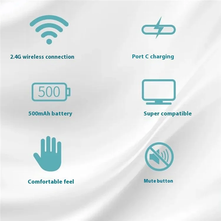 501 Bluetooth-compatible / 2.4G Wireless Mouse Transparent Design Computer Laptop Tablet Mute Mice - Transparent Pink