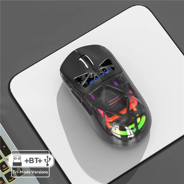 M7 Verdrahtete / Bluetooth / 2,4G Wireless Maus RGB-Licht Gaming Office Home Computer Laptop Mäuse - Schwarz