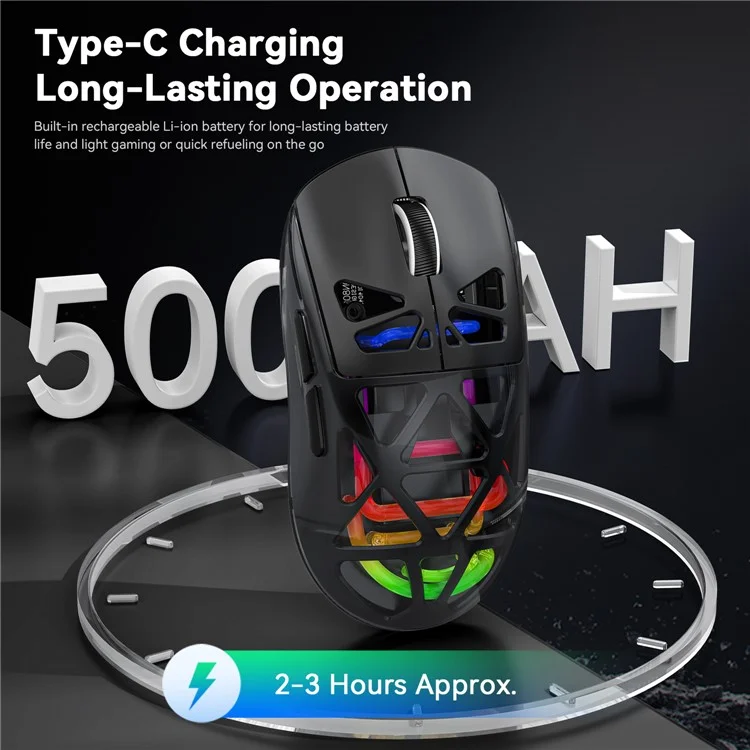 M7 Verdrahtete / Bluetooth / 2,4G Wireless Maus RGB-Licht Gaming Office Home Computer Laptop Mäuse - Schwarz