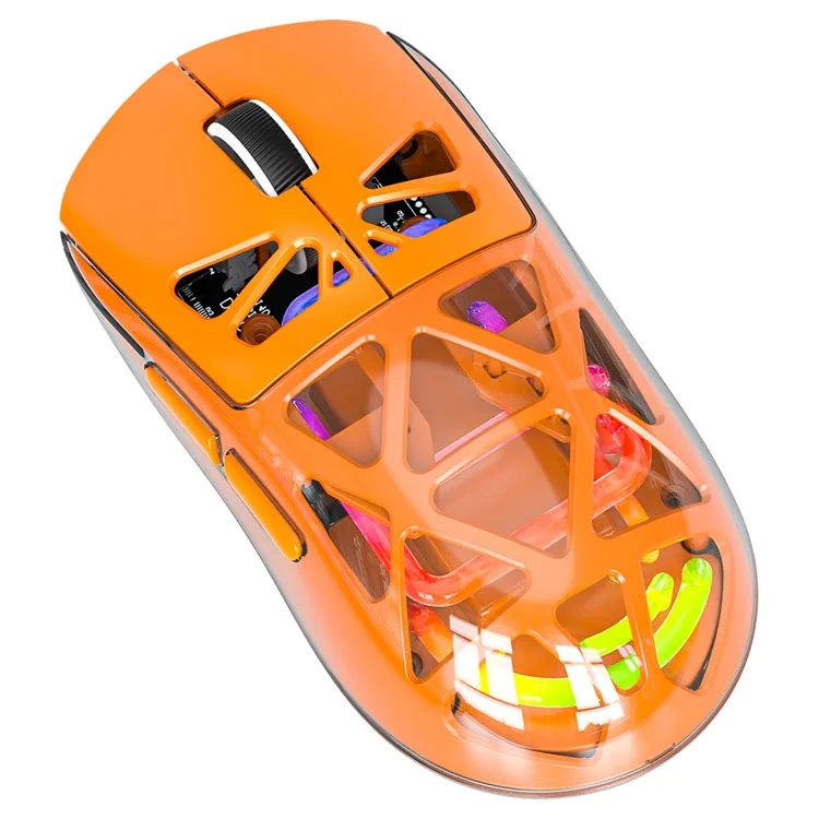 M7 Wired / Bluetooth-compatible / 2.4G Wireless Mouse RGB Light Gaming Office Home Computer Laptop Mice - Orange
