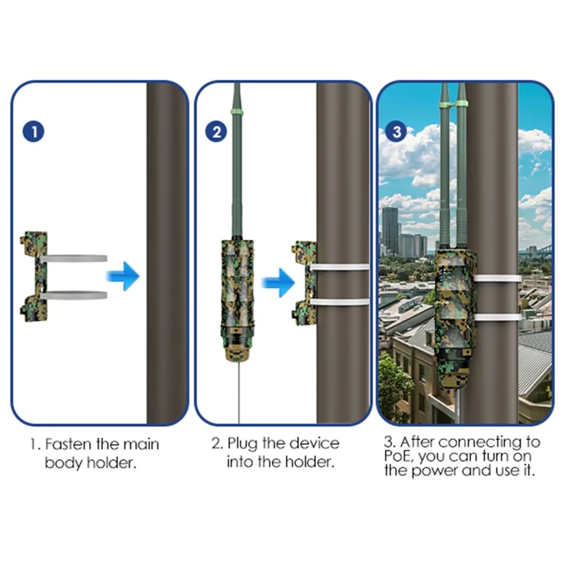 WAVLINK WN570HN2 300Mbps High Power Outdoor Router PoE Weatherproof AP  /  Repeater Mode WiFi Extender - EU Plug