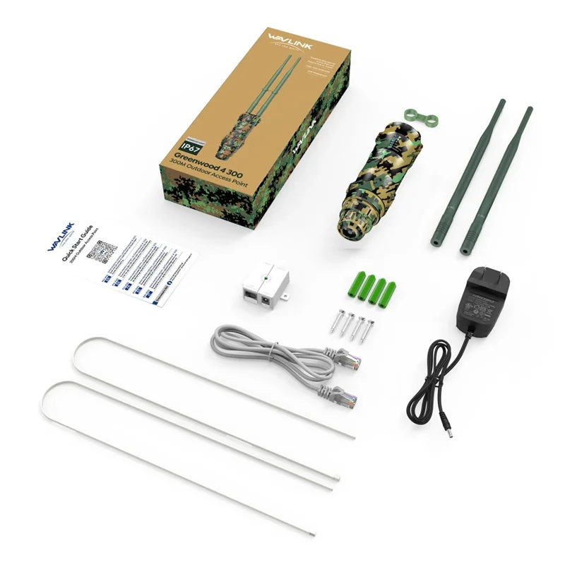 WAVLINK WN570HN2 300Mbps High Power Outdoor Router PoE Weatherproof AP  /  Repeater Mode WiFi Extender - EU Plug