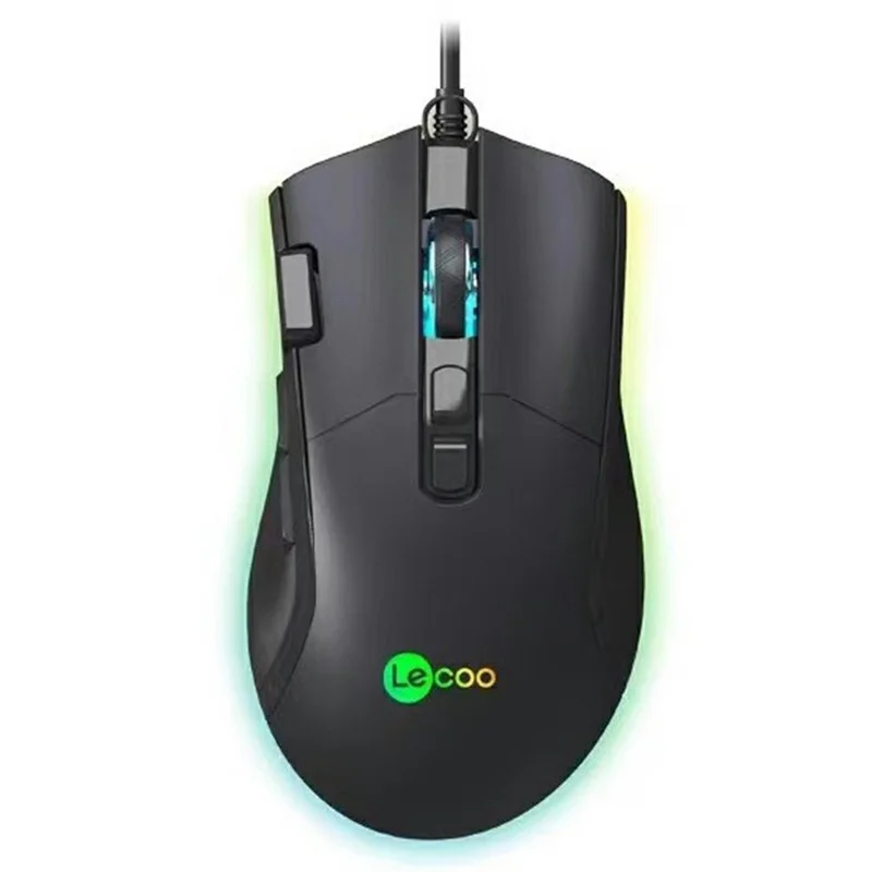 LENOVO LECOO MS105 RGB Light USB Wired Gaming Mouse Desktop Computer Laptop Mice