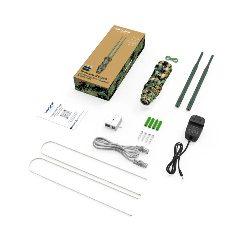 WAVLINK WN570HA2 AC1200 Dual Band Wireless Router IP67 Waterproof Outdoor WiFi Extender with PoE - US Plug