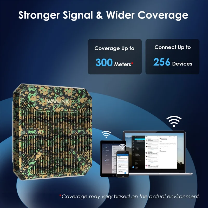 WAVLINK WN573HP3 Outdoor WiFi 6 Extender AX3000 Dual Band Repeater Built-in 12dBi Directional Antenna - EU Plug