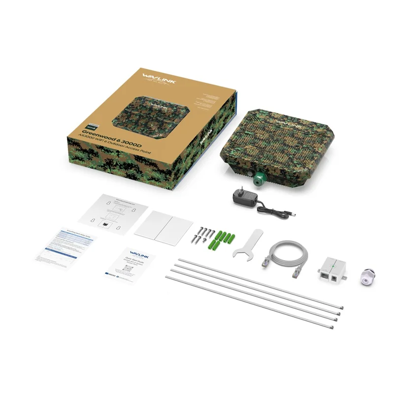 WAVLINK WN573HP3 Outdoor WiFi 6 Extender AX3000 Dual Band Repeater Built-in 12dBi Directional Antenna - EU Plug