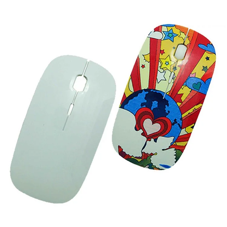 Capa sublimação de mouse 3D em branco sem fio para transferência térmica DIY para uso doméstico / escritório