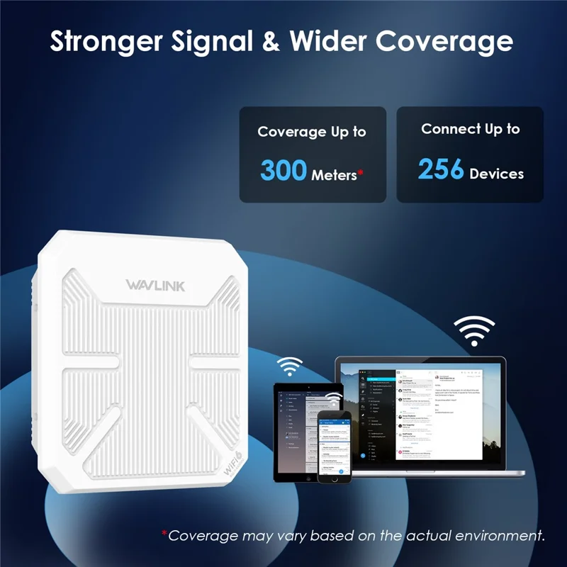 WAVLINK WN573HP3 Dual Band WiFi 6 Outdoor Access Point AX3000 WiFi Repeater Wireless Extender - AU Plug