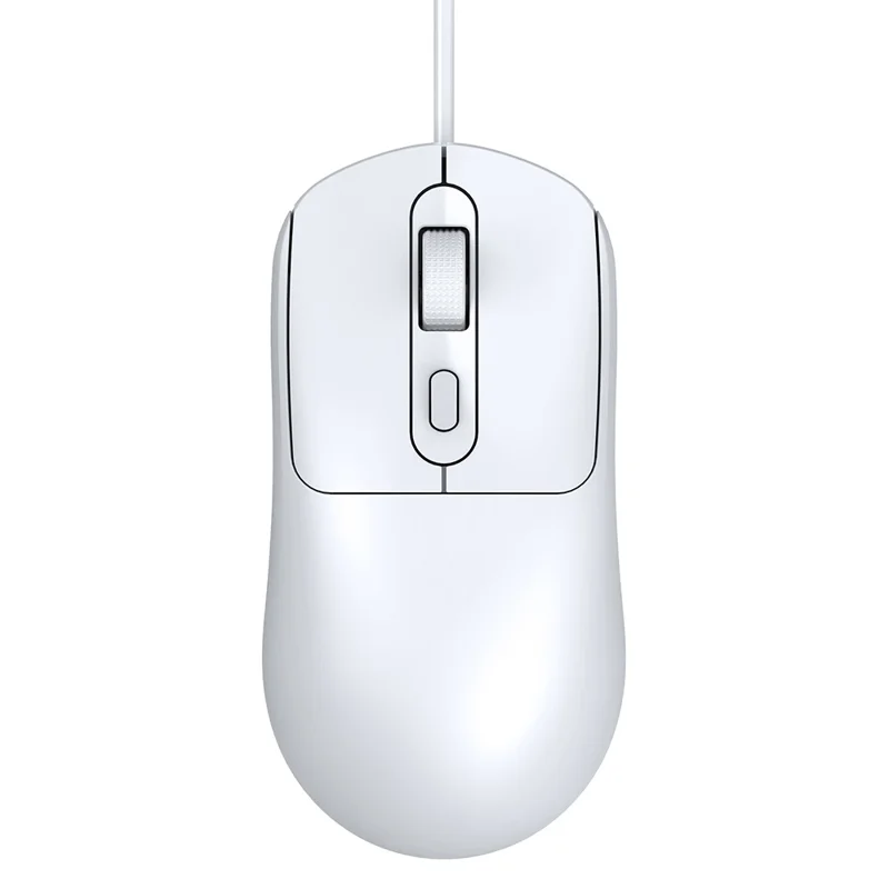 Проводная мышь T-WOLF G580 с эргономичным дизайном, офисная мышь с 3D-противоскользящей сеткой, 1000-1600 DPI - белая