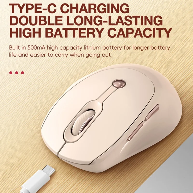 T-WOLF Q7 2.4G Wireless Mouse 3-Level DPI Adjustable Optical Sensor 6 Buttons for Home / Office Use