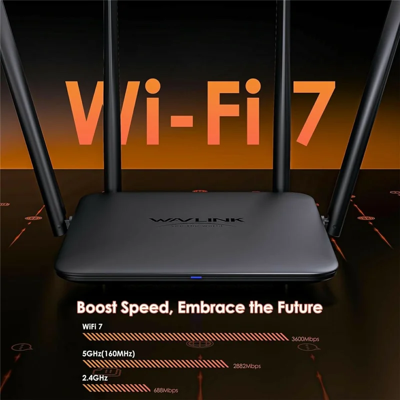 WAVLINK WN530BE1 2.4GHz / 5GHz Dual-Band Gaming Router Gigabit Ports Mesh / AP / Repeater Mode High-Speed WiFi Router - UK Plug