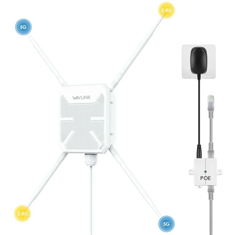 WAVLINK WN588HA2 AC1200 2.4GHz / 5GHz Dual Band WiFi Extender AP / Repeater / Mesh Mode WiFi Signal Booster - UK Plug