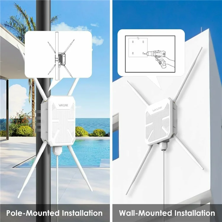 WAVLINK WN588HA2 AC1200 2.4GHz / 5GHz Dual Band WiFi Extender AP / Repeater / Mesh Mode WiFi Signal Booster - UK Plug