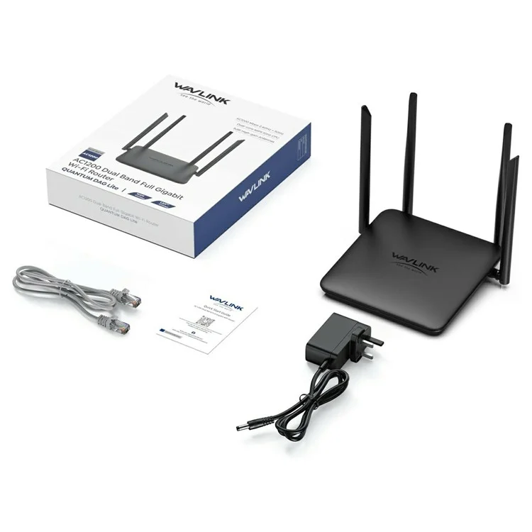 WAVLINK WN530HG4  AC1200 Dual Band 2.4GHz 5GHz WiFi Router Home Gigabit Ethernet MU-MIMO Router - US Plug