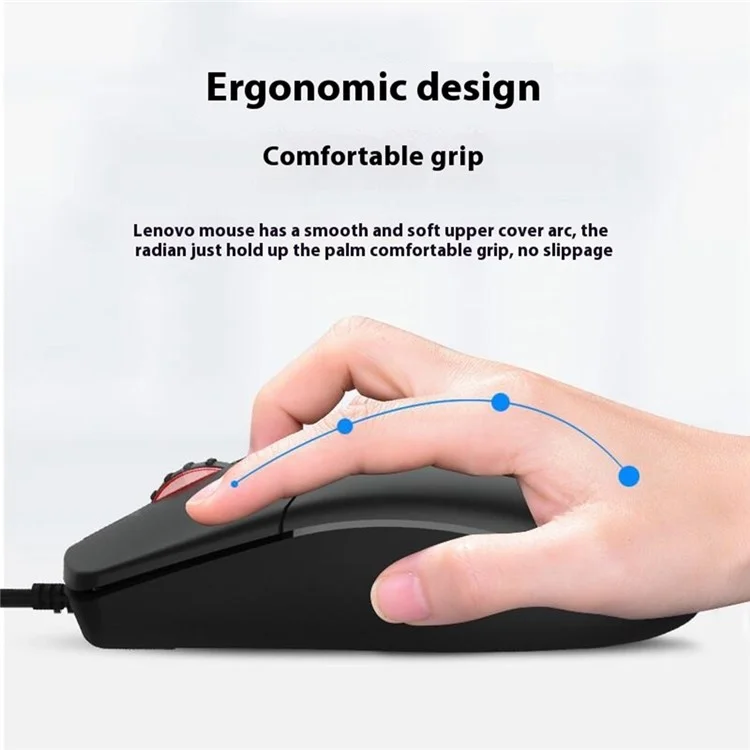 LECOO MS103 USB Wired Mouse for Notebook / Desktop Computer Plug and Play 3 Buttons 1000 DPI Mice