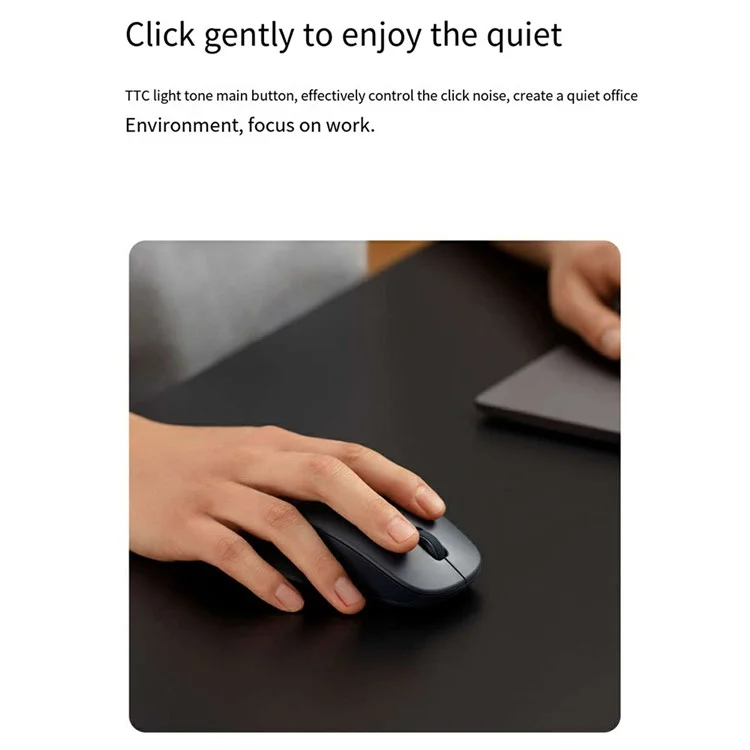 XIAOMI XMSMSB01YM Ergonomic Wireless Bluetooth-Compatible Dual Mode Mouse for Windows / Mac (Chinese Version) - Black