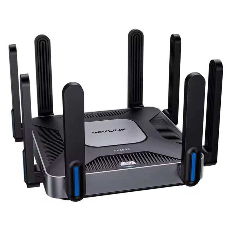 WAVLINK WN592AX6 AX6000 Dual Band WiFi 6 Router 2.5G Multi Gig Port Quad Core CPU for Home / Office - UK Plug