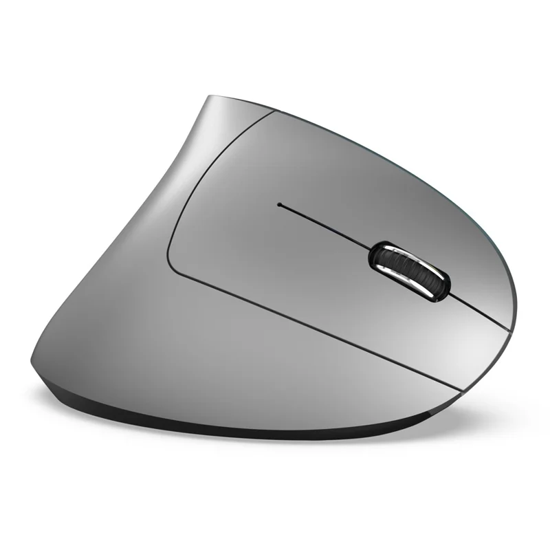 HXSJ Ergonomic Vertical Mouse 2.4G + Bluetooth-Compatible 5.1 Dual Mode 2400DPI Silent Mouse - Grey