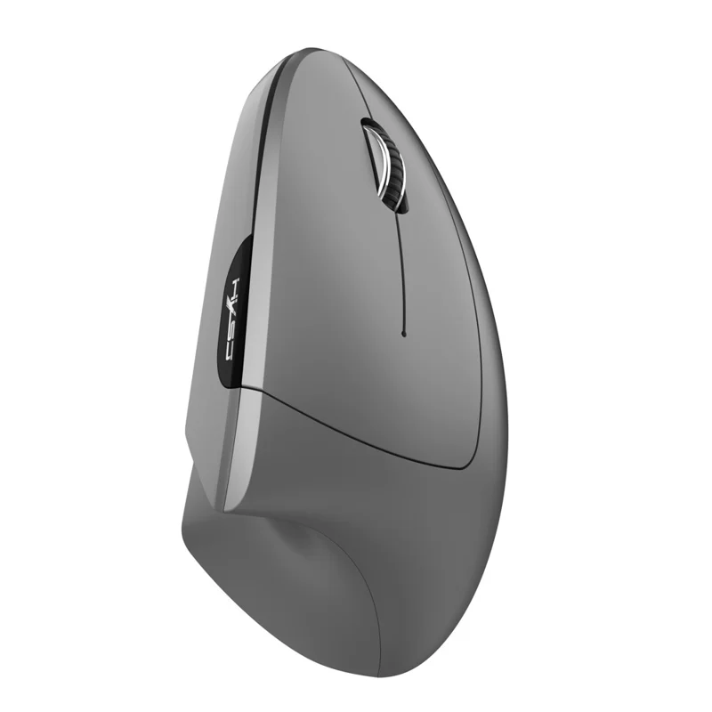 HXSJ Ergonomic Vertical Mouse 2.4G + Bluetooth-Compatible 5.1 Dual Mode 2400DPI Silent Mouse - Grey