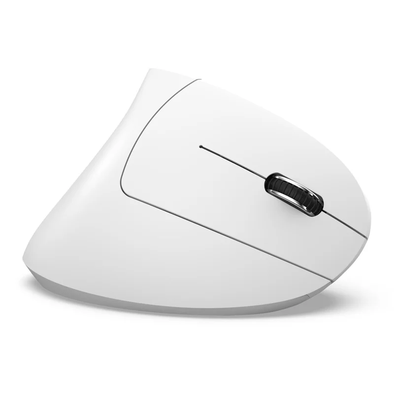 HXSJ Ergonomischer vertikaler Maus 2.4G + Bluetooth-kompatibel 5.1 Dual-Modus 2400DPI Lautlos Maus - Weiß