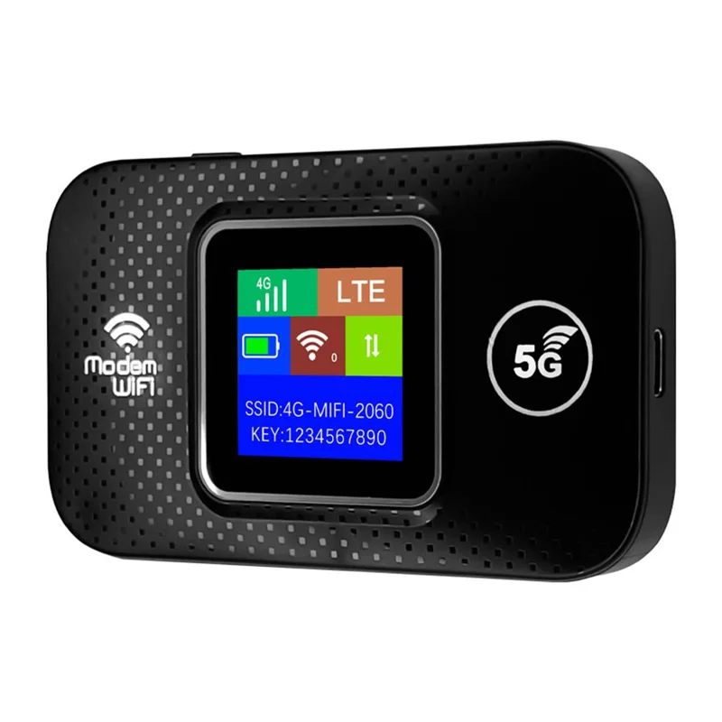 M9S-E Versione Europea Router Mobile 4G Portatile con Schermo a Colori, WiFi Tascabile che Supporta 10 Dispositivi - Nero