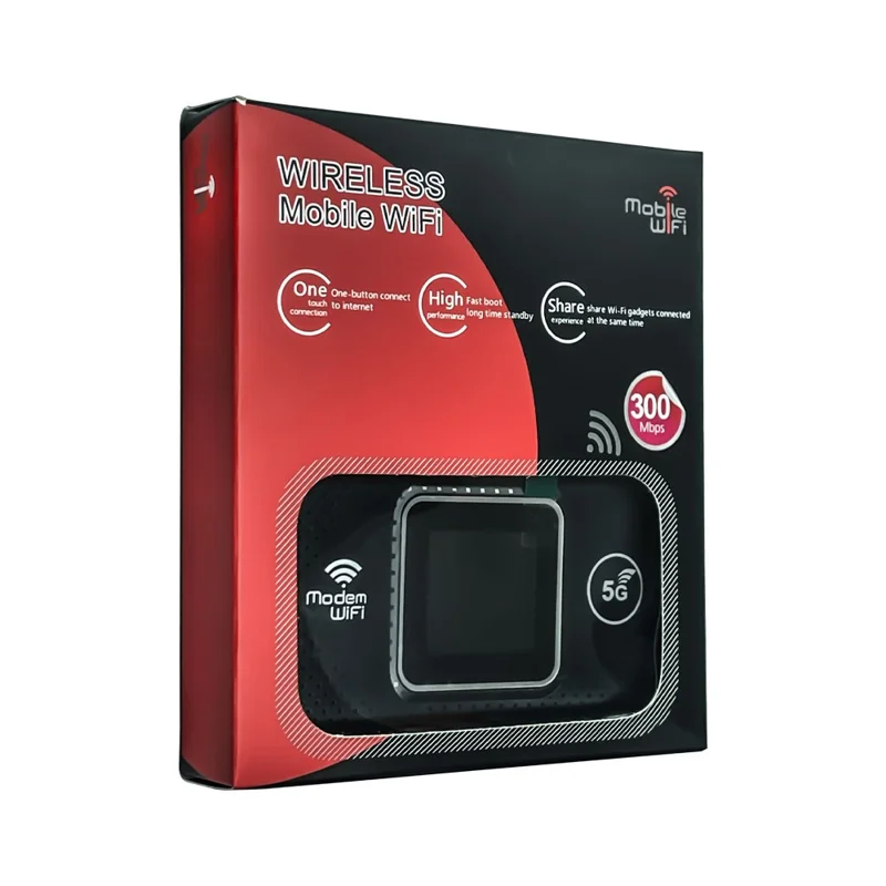 M9S-E Versione Europea Router Mobile 4G Portatile con Schermo a Colori, WiFi Tascabile che Supporta 10 Dispositivi - Nero