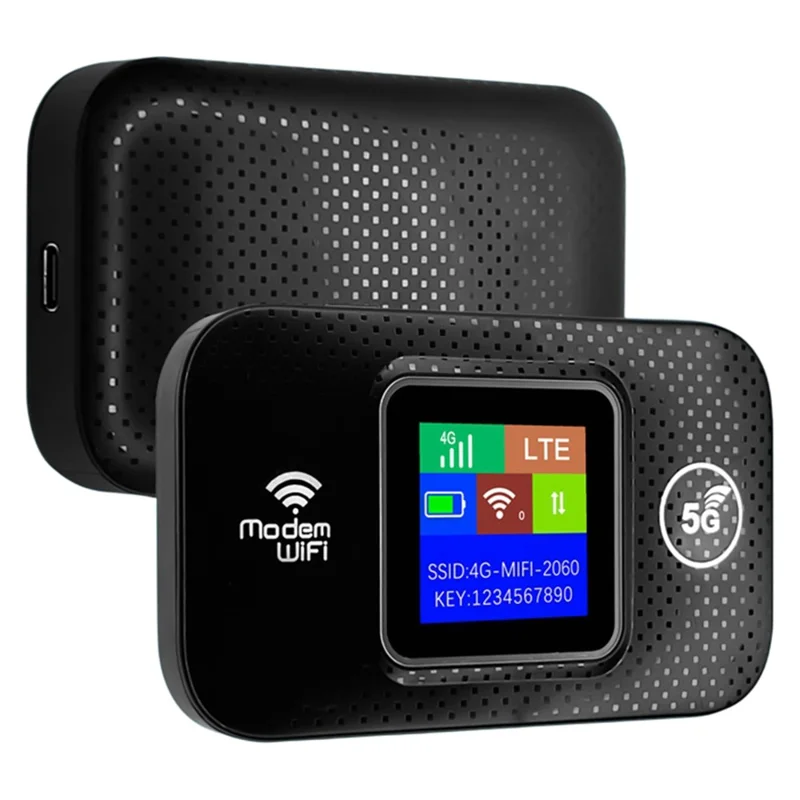 M9S-E Versione Europea Router Mobile 4G Portatile con Schermo a Colori, WiFi Tascabile che Supporta 10 Dispositivi - Nero