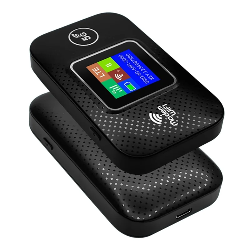 M9S-E Versione Europea Router Mobile 4G Portatile con Schermo a Colori, WiFi Tascabile che Supporta 10 Dispositivi - Nero