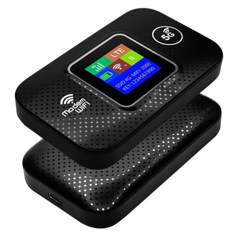 M9S-E Versione Europea Router Mobile 4G Portatile con Schermo a Colori, WiFi Tascabile che Supporta 10 Dispositivi - Nero