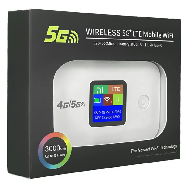 A8-E Eurasian Version Portable 4G LTE Pocket WiFi Router Wireless Network Hotspot Mobile Broadband Device - White