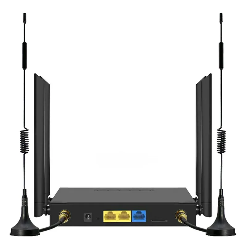ED126-E 4G LTE Router WiFi CPE 3 Ethernet Ports Wireless Network Router with 2 Outdoor Suction Cup Antennas - US Plug