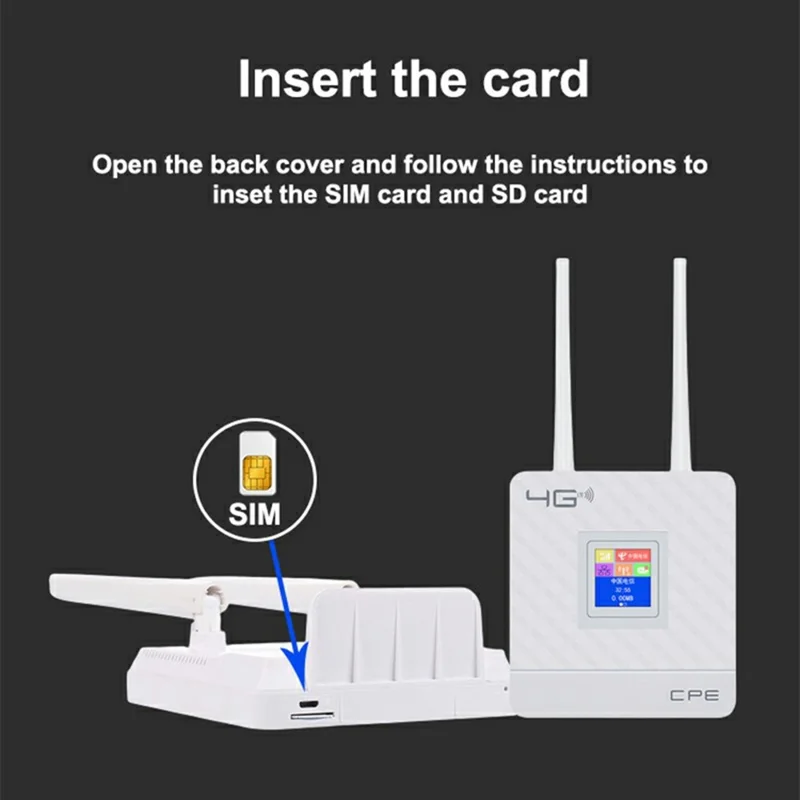 CPF903 Eurasian Version WIFI SIM Card CPE Router Home Office LTE 4G Wireless Network Router - US Plug