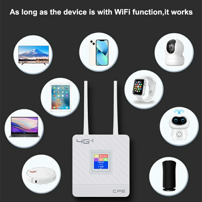 CPF903 Eurasian Version WIFI SIM Card CPE Router Home Office LTE 4G Wireless Network Router - US Plug