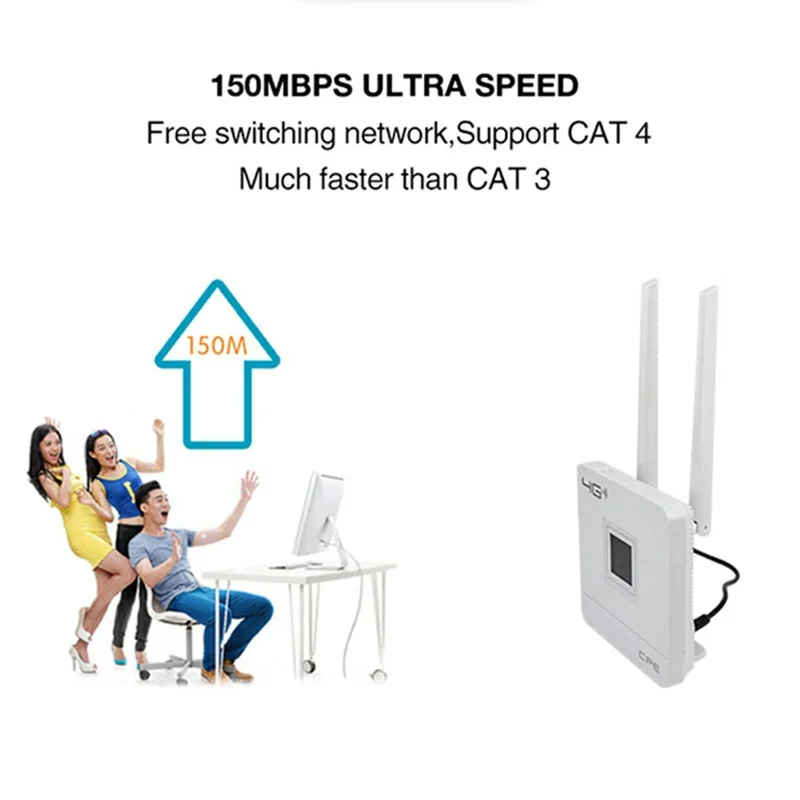 CPF903 Eurasian Version WIFI SIM Card CPE Router Home Office LTE 4G Wireless Network Router - US Plug
