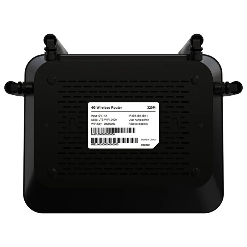320M-E Eurasian Version CPE 3 Port Router SIM Card 4G LTE Wireless Network WiFi Home Office Router - US Plug