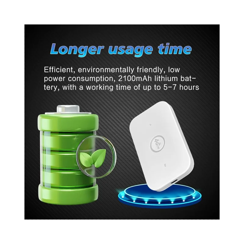 M7 Portable 4G LTE Mobile WiFi Router with SIM Card Slot 150Mbps Travel MiFi Hotspot, Eurasian Version