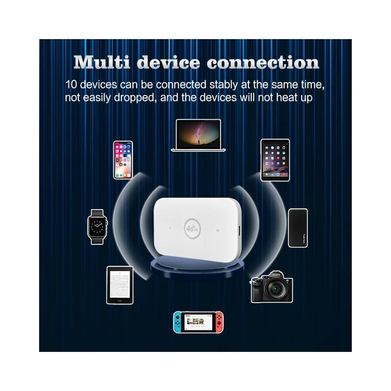 M7 Portable 4G LTE Mobile WiFi Router with SIM Card Slot 150Mbps Travel MiFi Hotspot, Eurasian Version