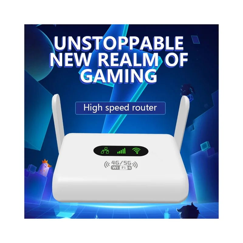 Q30-E 4G LTE Router Foldable Antenna Portable WiFi 6 Hotspot with RJ45 Port and Nano SIM Card Slot, Eurasian Version - US Plug
