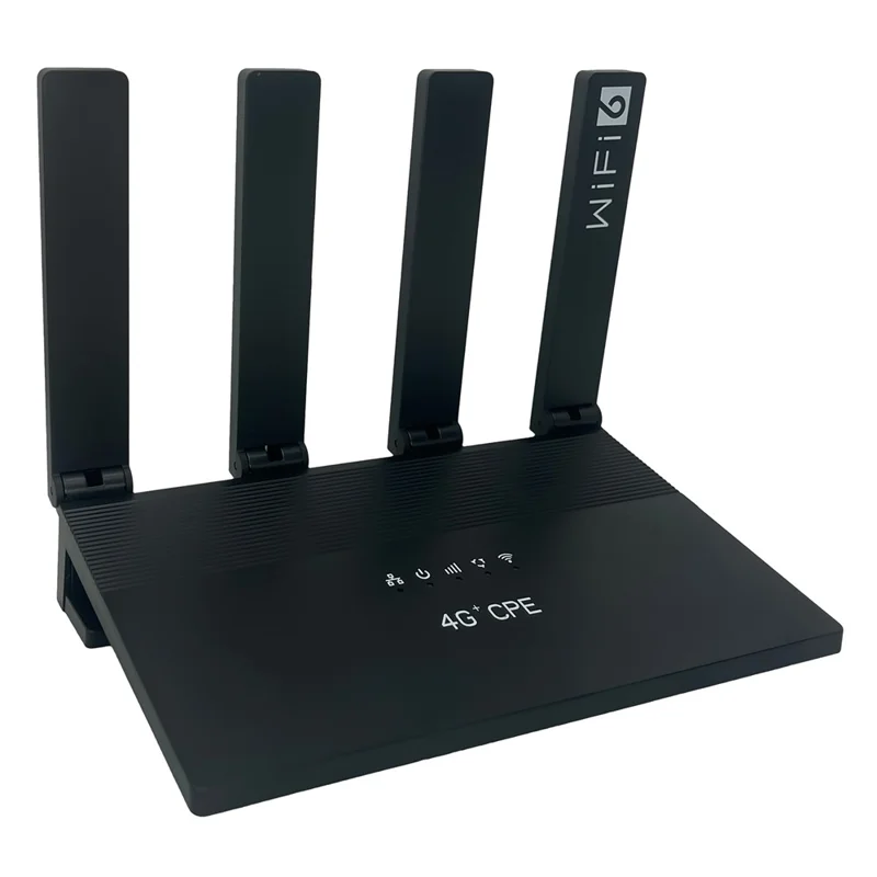 WR800 4G LTE WiFi Router 4 LAN Ports 600Mbps WiFi 6 Wireless Modem with SIM Card Slot, Eurasian Version (No Battery) - US Plug